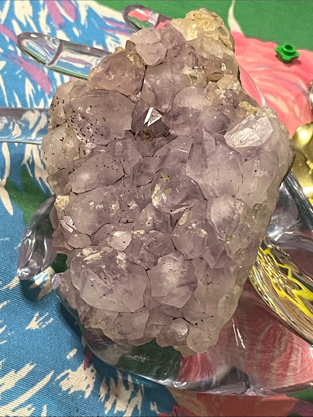 Handcrafted Amethyst Crystal Cluster - Soft Purple Home Accent